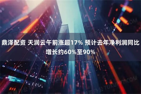 鼎泽配资 天润云午前涨超17% 预计去年净利润同比增长约60%至90%