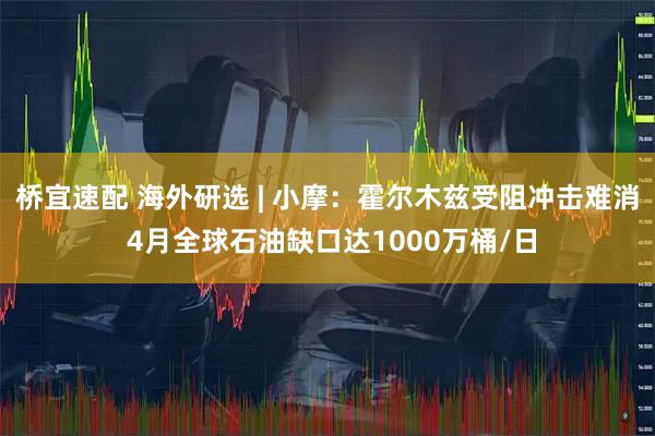 桥宜速配 海外研选 | 小摩：霍尔木兹受阻冲击难消 4月全球石油缺口达1000万桶/日