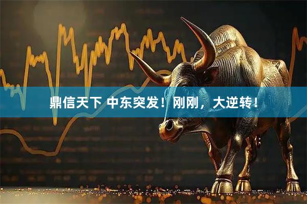 鼎信天下 中东突发！刚刚，大逆转！