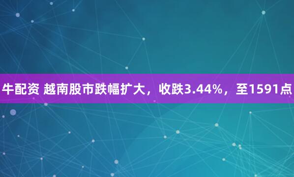 牛配资 越南股市跌幅扩大，收跌3.44%，至1591点