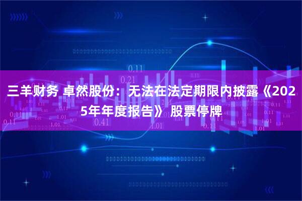 三羊财务 卓然股份：无法在法定期限内披露《2025年年度报告》 股票停牌