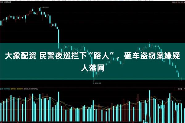 大象配资 民警夜巡拦下“路人”，砸车盗窃案嫌疑人落网