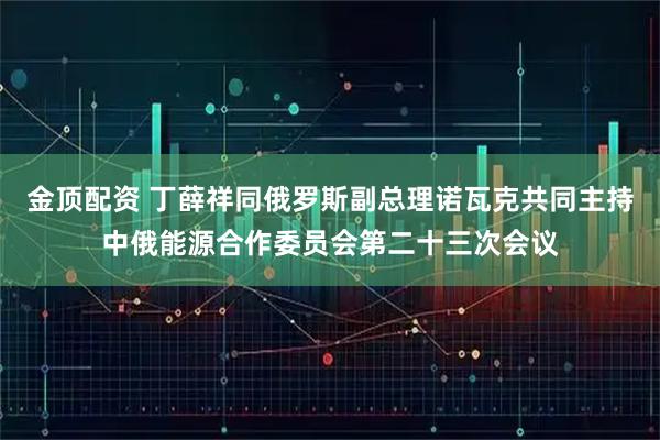 金顶配资 丁薛祥同俄罗斯副总理诺瓦克共同主持中俄能源合作委员会第二十三次会议
